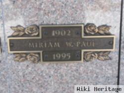 Miriam W. Paul