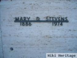 Mary D Stevens