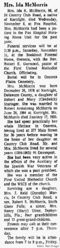 Ida Storinger Mcmorris