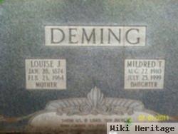 Mildred T Deming