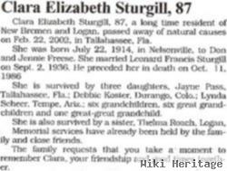 Clara Elizabeth Freese Sturgill