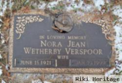 Nora Jean Wetherby Verspoor