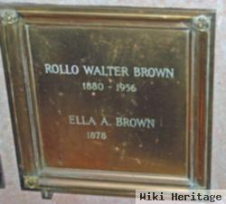 Rollo Walter Brown