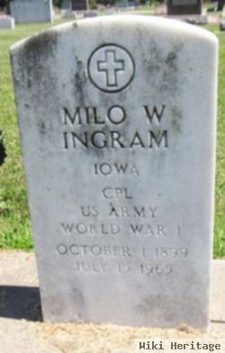 Cpl Milo William "dutch" Ingram