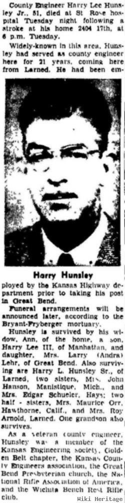 Harry Lee Hunsley, Ii