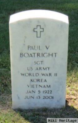 Sgt Paul V Boatright