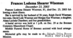 Frances Lodema Shearer Wiseman