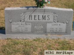 Pauline "polly" Matthews Helms