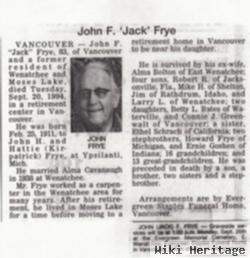 John Franklin "jack" Frye