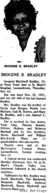 Imogene Blackwell Bradley