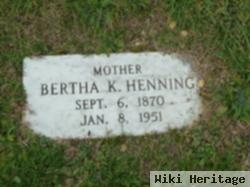 Bertha K Henning