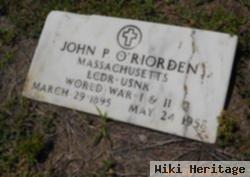 Lcdr John P. O'riorden