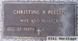 Christine R Peedin