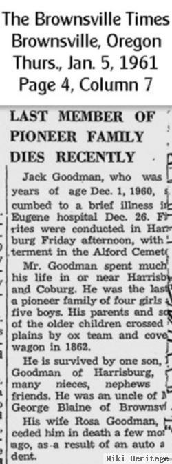 Alexander Jackson "jack" Goodman