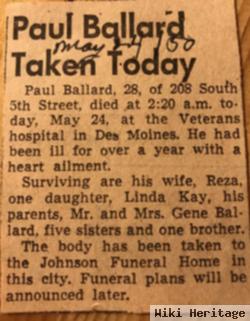 Sgt Paul O Ballard