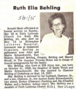 Ruth Ella Schoenknecht Behling