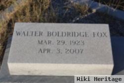 Walter Boldridge "bo" Fox