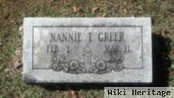 Nancy "nannie" Thomas Greer