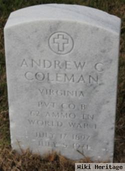 Pvt Andrew C Coleman