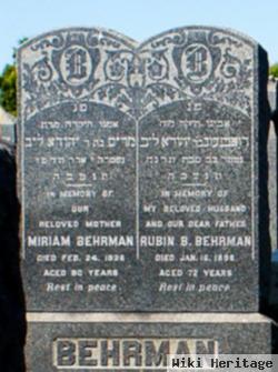 Rubin B Behrman