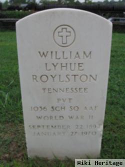 Pvt William Lyhue Roylston