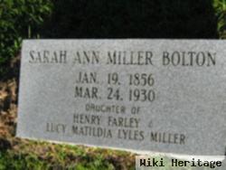 Sarah Ann Miller Bolton