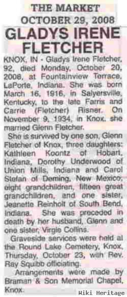 Gladys Irene Risner Fletcher