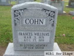 Frances L Williams Cohn