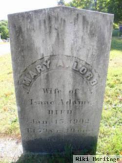 Mary A Lord Adams