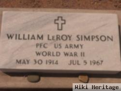 Pfc William Leroy Simpson