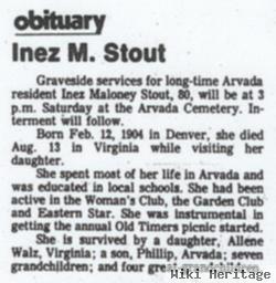 Inez F Maloney Stout