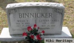 Willie Plowden "tip" Binnicker