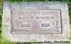 Alice W Morrison
