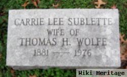 Carrie Lee Sublette Wolfe