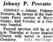 Johnie Pinkney Prevatte