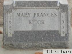 Mary Frances Rieck