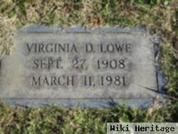 Virginia D Lowe