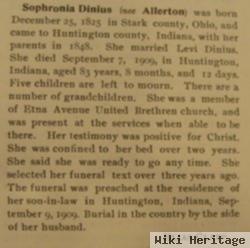 Sophronia Allerton Dinius