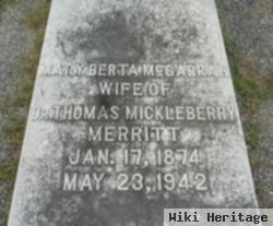 Mary Bertha "berta" Mcgarrah Merritt