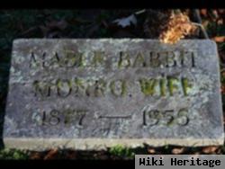 Mabel M Babbit Monro