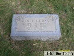 Benjamin Franklin "ben" Dumas