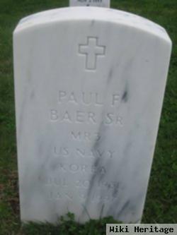 Paul F Baer, Sr