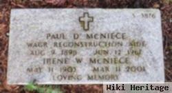 Paul D Mcniece