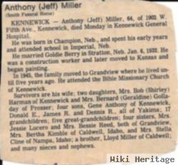 Anthony Jeffrey "jeff" Miller