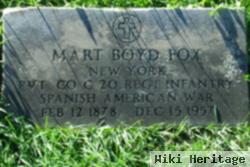 Pvt Mart Boyd Fox