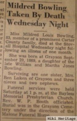 Mildred Louis Bowling