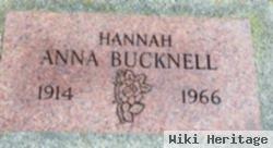 Anna "hannah" Maisden Bucknell