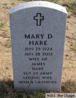 Mary D Hare