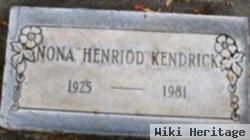 Nona D "henroid" Reser Kendrick