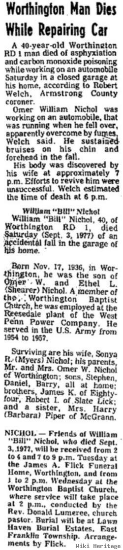 Omer William "bill" Nichol, Jr